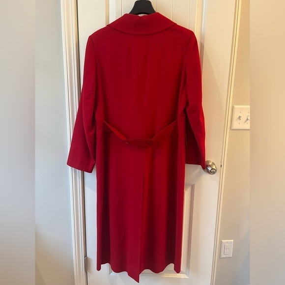 Vintage Pure Wool Pendleton Trench Coat in Red.  Sz 14 - Picture 2 of 11
